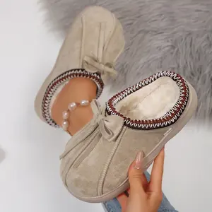 Women's Mini Snow Boot Home Walking Slippers Slip Resistant Soft Fleece Plush Lined Shoes Indoor Outdoor Springfresh