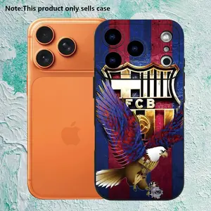 Phone Case - A Stylish And Minimalist Black Phone Case with The Barca Eagle Logo, Designed to Be Shockproof And Slip-Resistant, Compatible with for Iphone 17, 17 Air, 17 Pro, 17 Pro Max, 16, 15, 14, 13, 12, 11 Pro Max, XS Max, X, XR, And 7