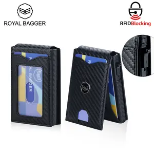 Royal Bagger Carbon Fiber Men's Wallet, Quick Card Access, RFID Blocking, 12 - Card Capacity with ID Window & Magnetic Closure 3246