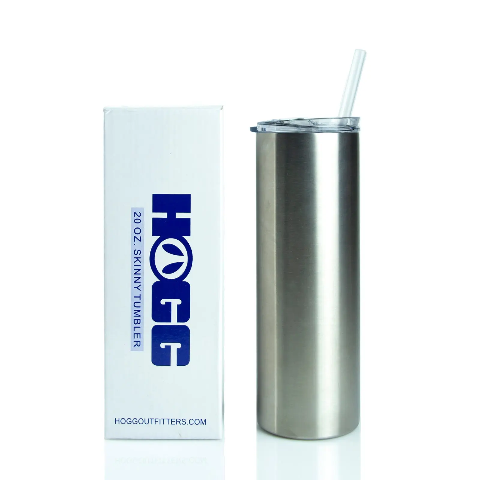 20oz Skinny Tumbler W/ Sliding Lid & Straw Small Pack (8 Units)