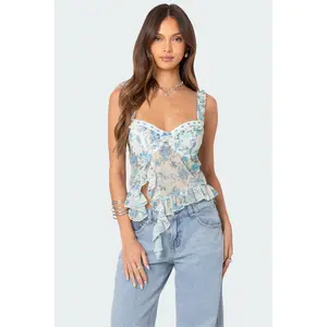 Cascade Ruffled Bra Top