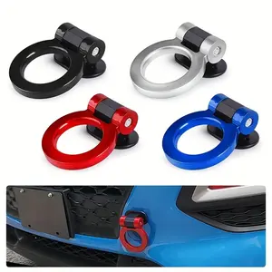 1pc Car Tow Hook, Personality Auto Trailer Hook, Universal Decor Bumper Trailer Sticker, Paste Type General Purpose Car Trim, Car Accessories, Car Decals, Car Vehicle Decoration
