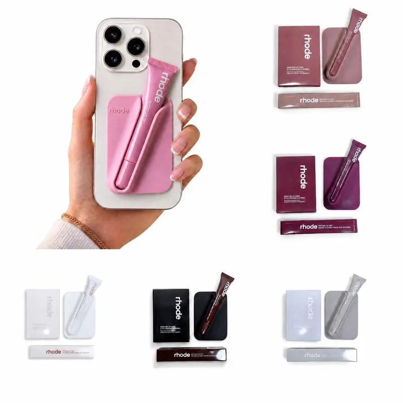 MagSafe Compatible Lip Gloss Holder Phone Case Glossy Snap-On Cover for iPhone 17/16/15/14/13 Pro Max with Built-In Lip Holder and Secure Magnetic Fit