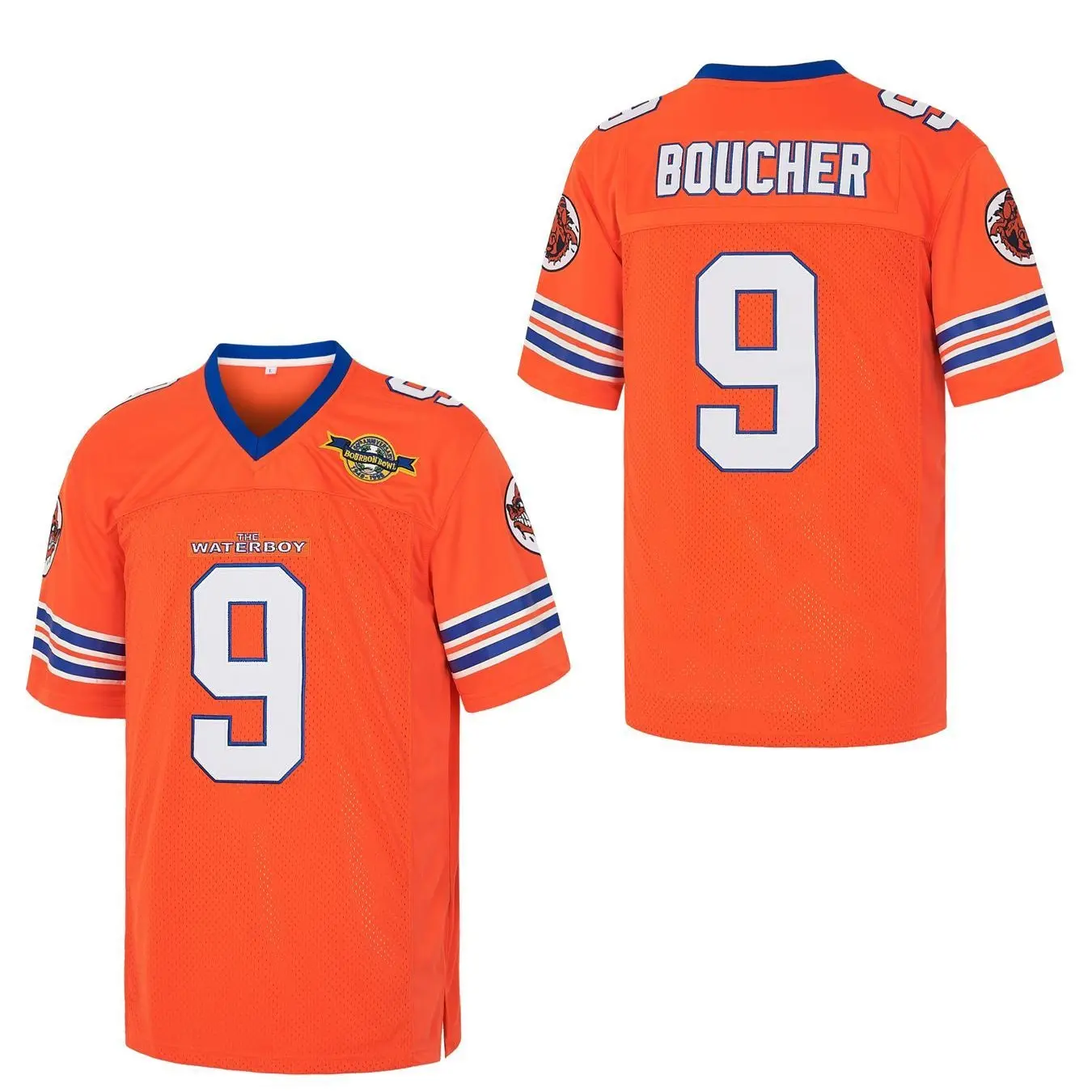 Bobby Boucher #9 Football Jersey for Men, The Waterboy Mud Dogs Movie Costume, Embroidered Breathable Mesh Sports Style Athletic Top, Breathable Athletic Top, Embroidered Jersey Football, Sports Jersey Football