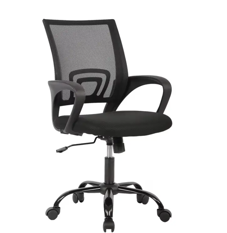 JONPONY Ergonomic Office Chair, Lumbar Support, Adjustable Height with Armrests for Adults,Black