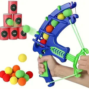 Colorful Large Bow and Arrow Toy Set with Eva Bullet Launcher, Indoor Outdoor Fun, Parent-Child Interaction, Christmas Birthday Gift