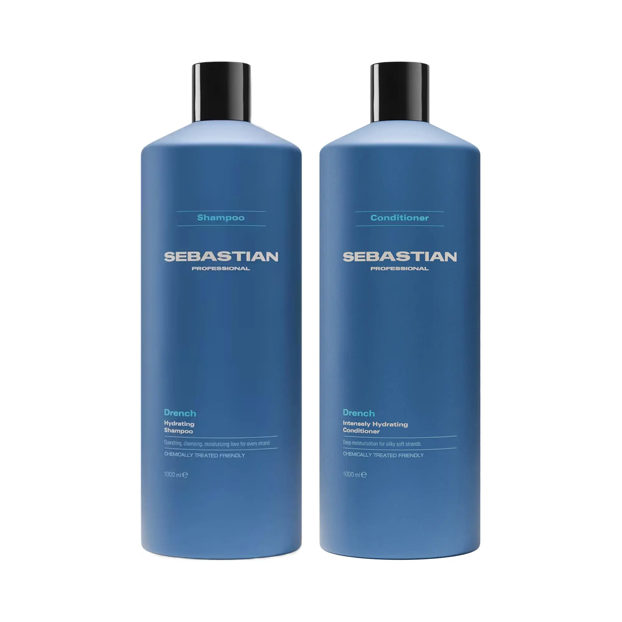 Sebastian Drench Haircare Shampoo & Conditioner Liter Duo, Hydrating Formula for Dry Hair to Restore Moisture & Tame Frizz