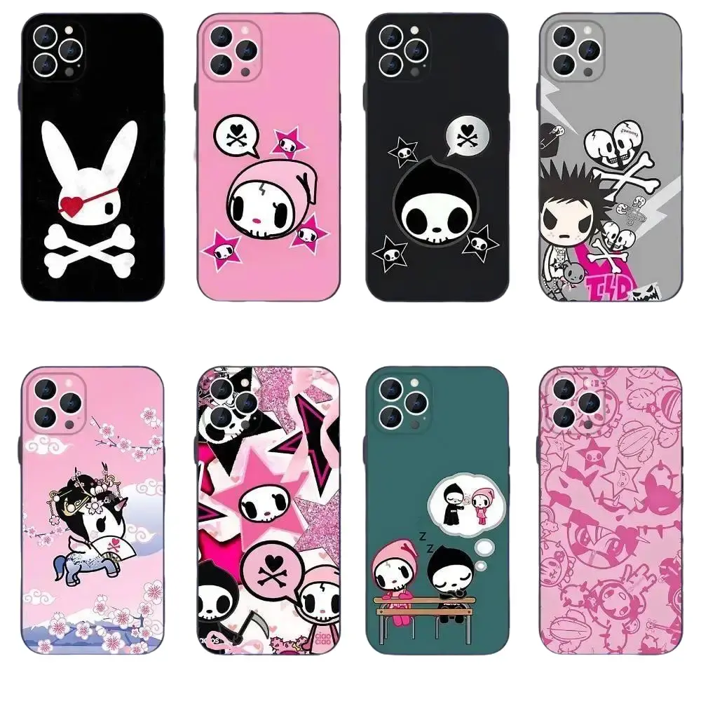 Japan T-Tokidokis CUTE  Phone Case Silicone Soft For iPhone 17 Promax 17E 16 Plus 15 14 13 12 11 Pro 17Air & Samsung Galaxy S26 Ultra S25 S24 S23 S22 Plus FE Anti-fall Transparent TPU Shockproof Protective Cover