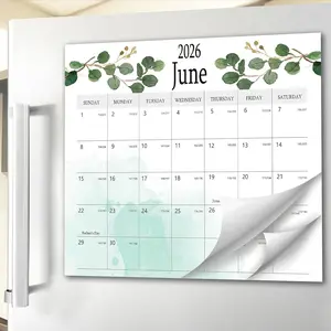 Aesthetic Greenery Design Magnetic Calendar for Refrigerator, Runs From Dec 2025 to Jul 2027, Perfect for Easy Monthly Organizing