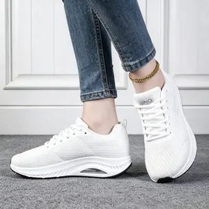 Women's Casual Unisex Knit Trainers - Breathable Air Cushion Footwear, Lightweight Athletic Shoes for Walking & Everyday Activities