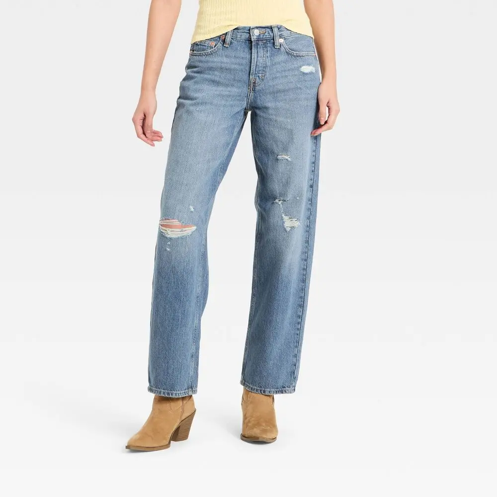 Universal Thread Women's Western Low-Rise Baggy Jeans, Zipper, Pants For Women