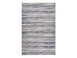 212 MAIN 8x11 ft. Abstract Distressed Rectangle Area Rug, Blue & Gray, Artistic, Stain-Proof, Machine-Woven Polyester Fiber, Indoor-Use Modern Vibe
