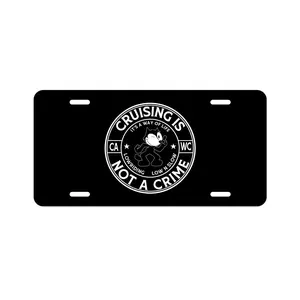 Cruising is Not a Crime License Aluminum Plate Insert Lowrider Chevy Truck Felix