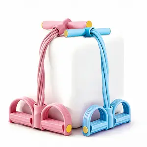 2026 Trending 6-Strand Heavy Duty Abdominal Crunch Fitness Equipment Leg & Core Workout Sit-Up Assist Home Gym Exercise Non-Slip Foot Pedal Resistance Bands Portable