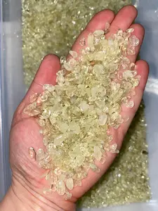 Bulk Lemon Quartz Crystal Polished Chips (1 lb. Bag) Size 5mm to 7mm, Lemon Quartz Gemstone Chips