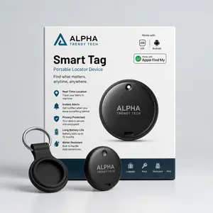 Dual Wireless Bluetooth Smart Tracker Device - Real-Time Locator for Keys, Pets, Bikes, Compatible with Apple Find My & Android Find Hub, Compact, Lightweight, Long Battery Life