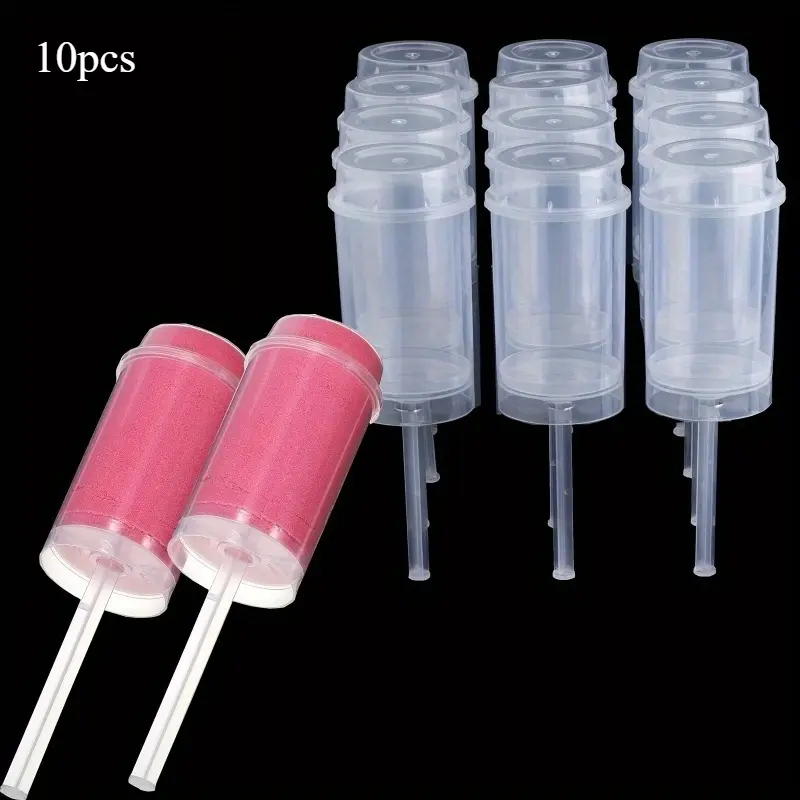 10PCS Reusable Transparent Clear Plastic Push Pop Containers - Push-Up Cake Shooters with Lids for Desserts, Ice Cream, and Baking Mold, Kitchen Containers