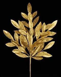 23.5" Bay Leaf Spray Gold
