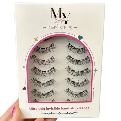 Eyeshine Invisi-strip glue sold Separately Lashes 7 Pairs Pre-Mapped Strip lash