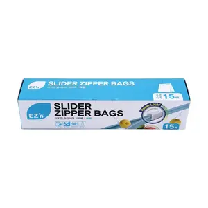 EZ'n Reusable Food Grade Zipper Seal Bags - Large, Airtight & Moisture-Proof for Food Storage