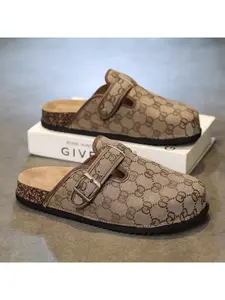 Men's Birkibuc Slippers Soft Wood Cushioned Anti-Slip Outdoor Toe-Protected Shoes, New Arrival 2026 Comfortable Walking Footwear