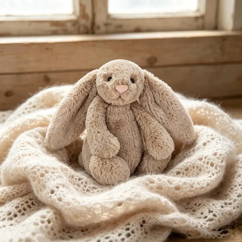 Jellycat Bashful Beige Bunny Plush Toy, Large 16 inches | Soft Light Brown Bunny Stuffed Animal, Cuddly & Adorable, Perfect Gift for All Ages