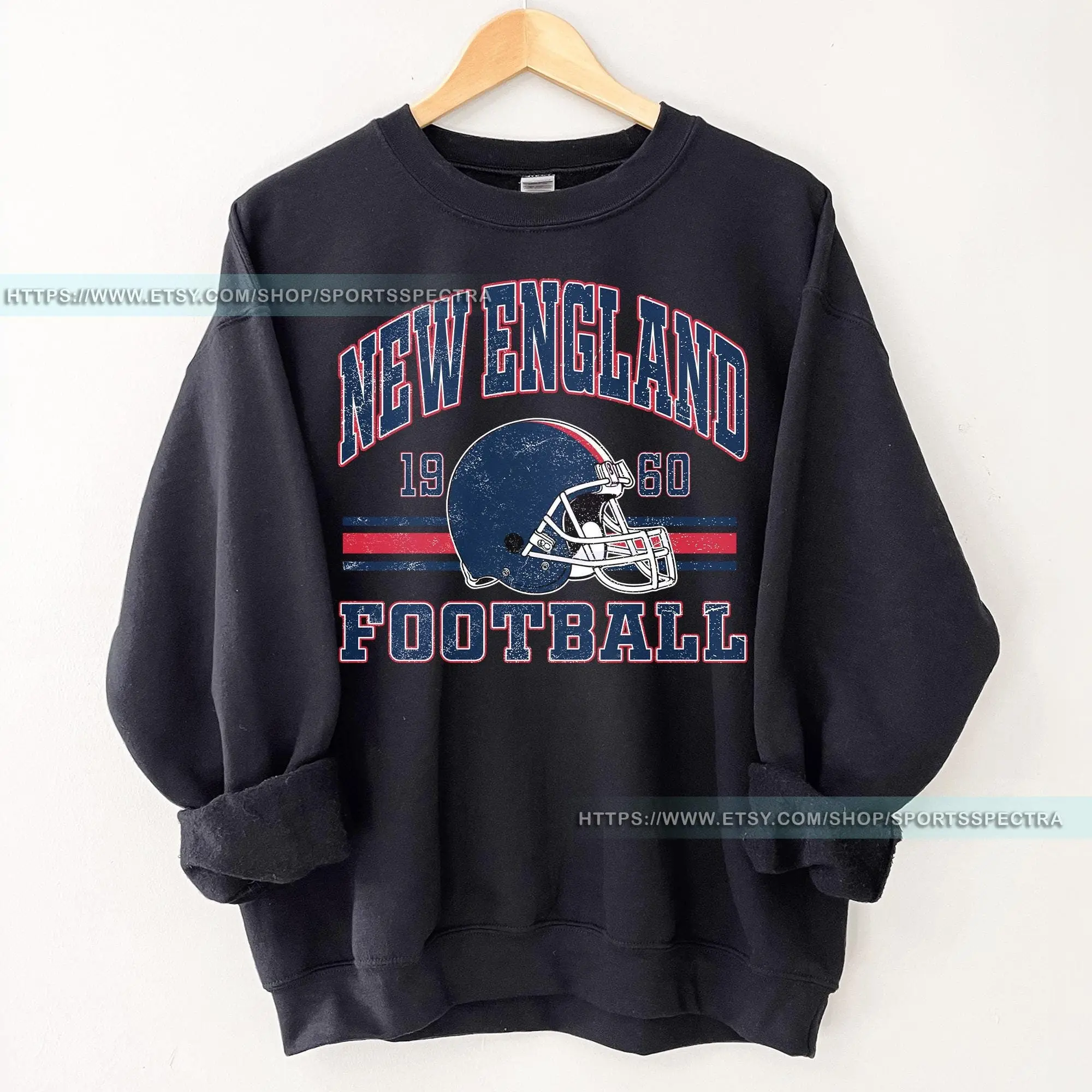 [Sale Up To 50%] New England Football Vintage Sweatshirt, The Pats Sweater, Vintage New England Fan Gift Crewneck, Patriot Sweatshirt Fans Gift, Gift For Fan, Trendy USA Cotton Fabric