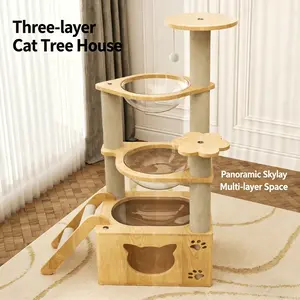 Three-tier cat bed climbing rack