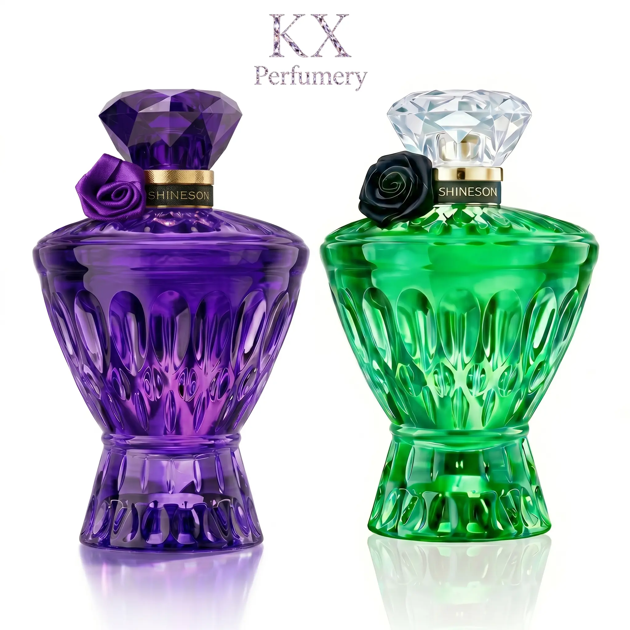 Emerald & Twilight Amethyst Perfume – Viral Scent Sensation! Fresh floral & bergamot-tuberose notes in luxury gem bottles. 75ml, limited stock!  #TikTokBeauty #Perfume summervibes,