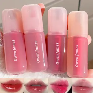 Baorder 4Pcs Hydrating Lip Gloss Set,Non-Stick Cup,Glossy Finish,Highly-Pigmented Korean Lip Glaze,Plumping Lipgloss,Moisturizing Water Mirror Liquid Lipstick,Long-lasting Natural Makeup
