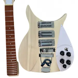 DIY Electric Guitar Kit 325 Style Basswood Body Maple Neck Rosewood Fingerboard R Tail Bridge 21 Frets 3.3H Pickups Unfinished Body