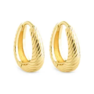 Fairley Oval Textured Micro Hoops Fairley Oval Textured Micro Hoops