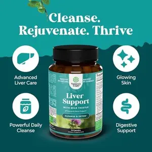 Nature's Craft Liver Cleanse Detox & Repair - Milk Thistle Supplement for Digestion & Immune Health - Ginger Root, Choline & Dandelion Root - Herbal Liver Support with Silymarin, Beetroot & Artichoke - 70 Count