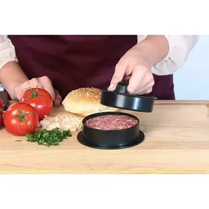 Non-Stick Stuffed Burger Press & Hamburger Patty Maker Mold - 3-in-1 Professional Quality BBQ Grilling Tool for Beef Sliders & Regular Burgers