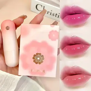 Crystal Semi-Transparent Color-Changing Lipstick Lipgloss, Moisturizing Hydrating Water Sensation Lip Balm, Long-Lasting Glossy Finish Moisturizer