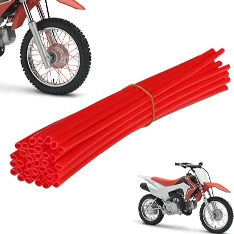 72 PCS Spoke Covers Wraps Protector for 19-21 Inch Wheel Rim Motorcycle Motorbike KLX KX CRF DRZ XR YZ YZF RMZ SX SXF EXC XCF SSR Apollo SDG Dirt Bike Motorcycle Parts