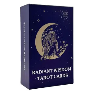 Radiant Wisdom Tarot Card, 78-Cards Tarot Deck, Classic Tarot Card for Beginners, Unique Tarot Cards, Card Games for Teens, Party Games, Tarot Card Decks