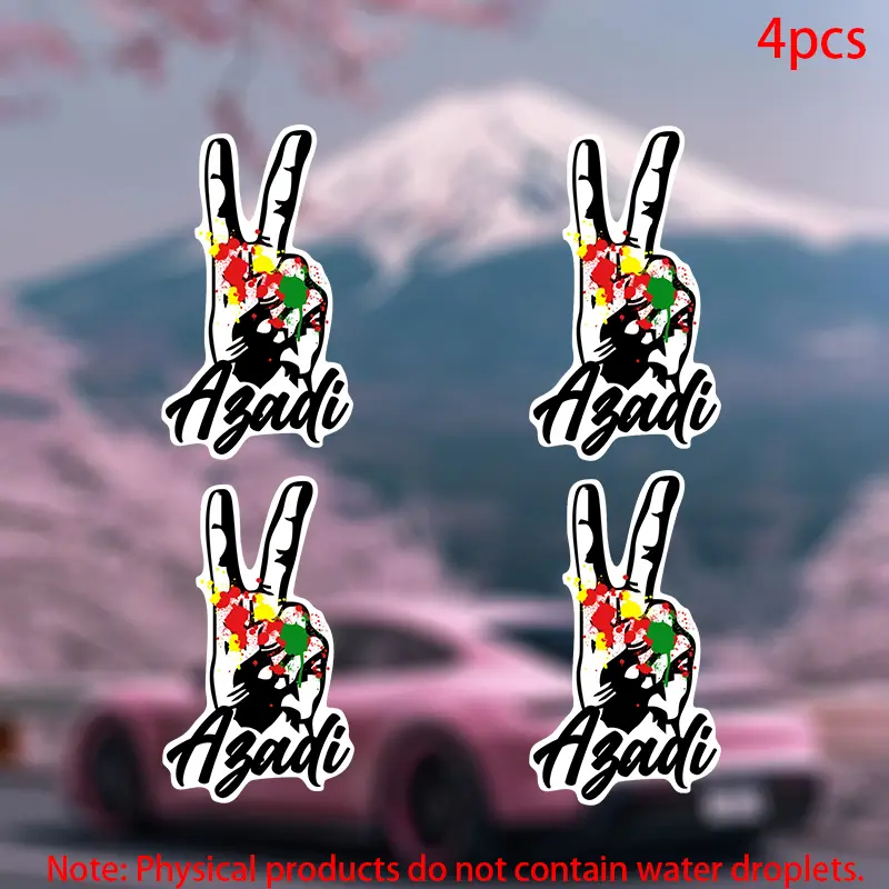 4pcs-Kurdistan Sticker-Car stickers for doors, windows, laptops, luggage, furniture and bumpers-durable adhesive vinyl material-Vinyl Decal Sticker