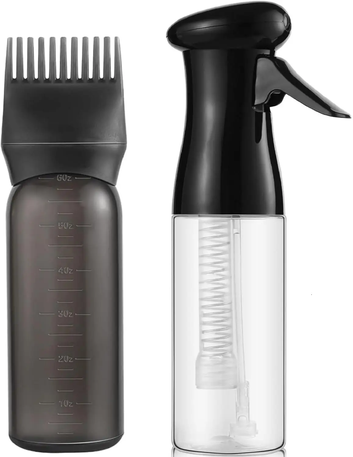 Continuous Hair Spray Bottle and Root Comb Applicator Bottle Hair Oil Applicator Water Mister for Hairstyling
