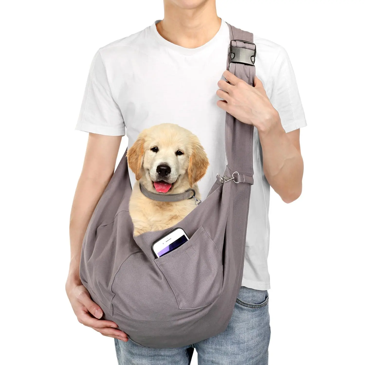 OWNPETS Pet Sling Carrier Fit 10~15lb Cats and Dogs