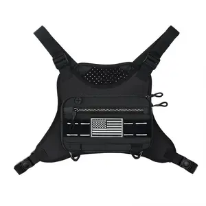 Outdoor Tactical Sling Chest Pack – Adjustable Running Vest Bag with Multiple Storage Pockets, Water-Resistant Lightweight Backpack for Sports, Travel & Daily Use