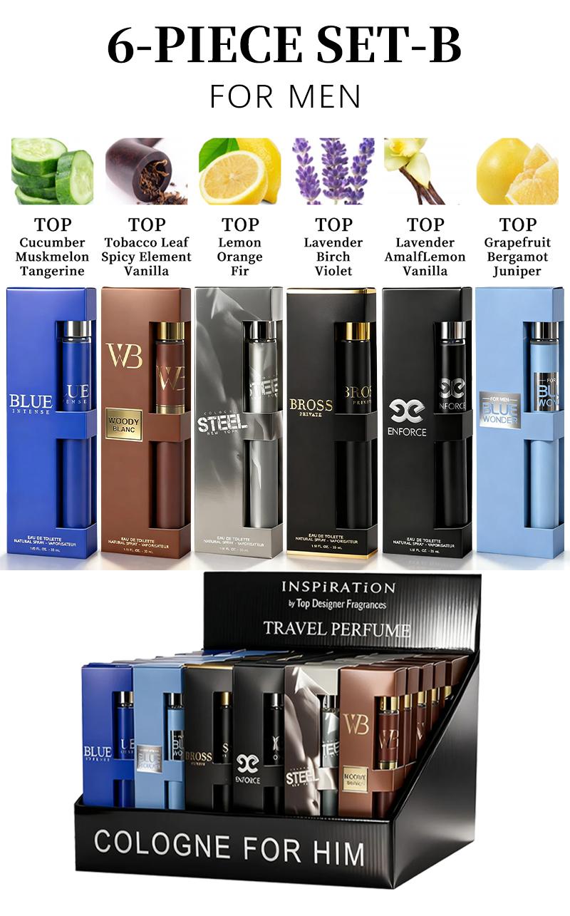 6-Piece Set Women's Eau De Parfuma Fragrance Spray, Travel Size Perfume, Long-Lasting , 6 Different Scents, Perfect For Dating, Daily Life, Parties,Gift Giving, 1.18 fl oz/35 ml Each Bottle