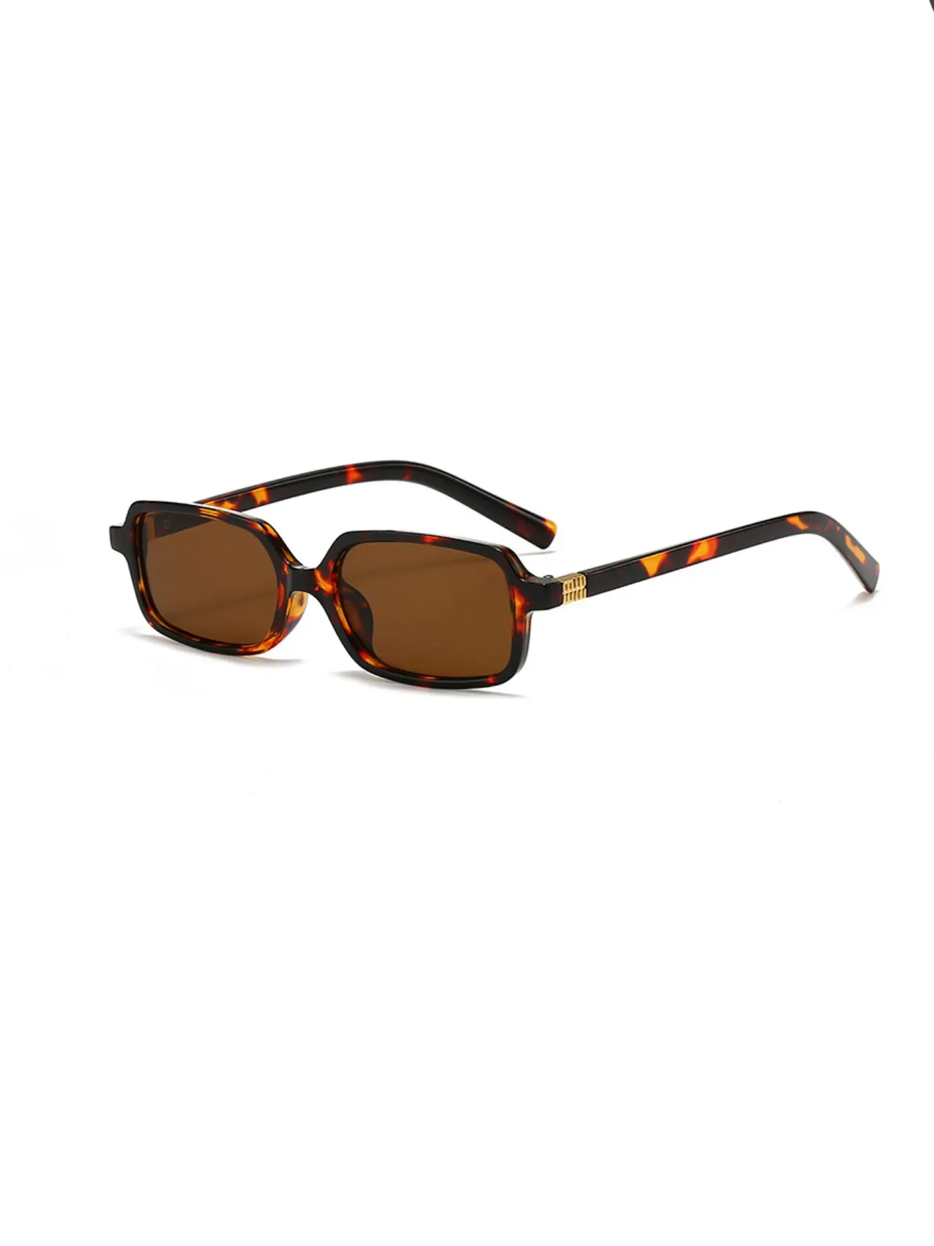 Vintage Square Sunglasses Unisex, Retro 90s Fashion Design, Ultra-Light Comfortable Nose Bridge, UV Protection Dark Lenses, Fashion Sunnies