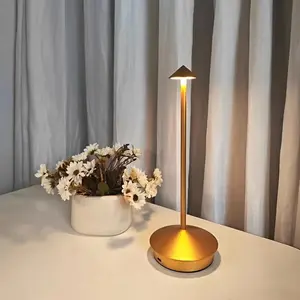 Cordless Table Lamp, Modern USB Rechargeable Nightstand Lamp, Dimmable Table Light for Indoor Outdoor, Portable LED Desk Lamp for Home Office