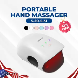 CINCOM Portable Hand Massager, Cordless, Advanced Airwave Technology, Customized Mode & Heating Function, Long-Lasting Battery Life, Auto-Off Feature, Perfect for Daily Relaxation, Comfort, White, Ideal Gift for Christmas & Birthday