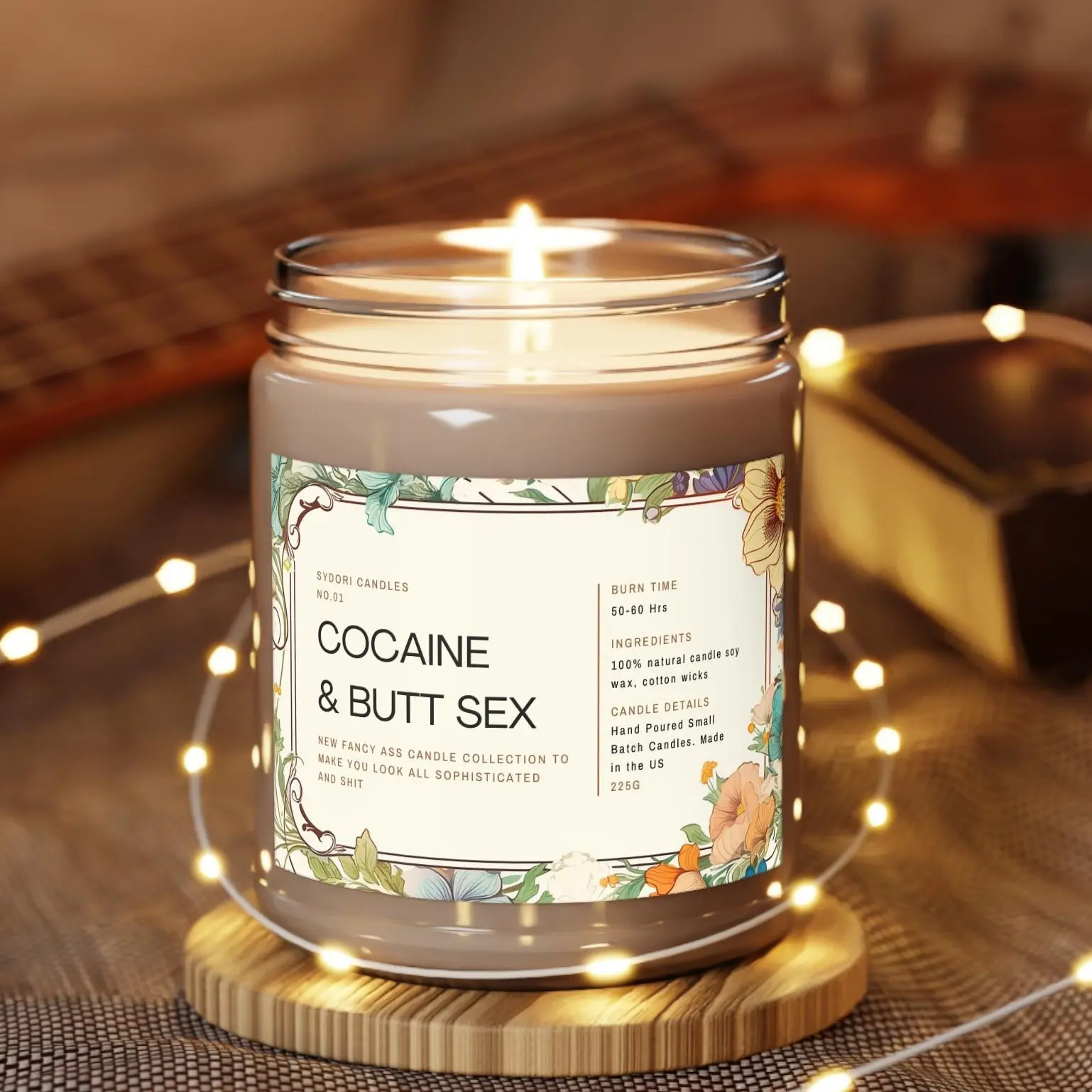 Funny COCAINE And BUTT SEX Fancy Ass Candle Collection, Scented Candles, 9oz, Funny Design, Adult humor quotes, Eco-friendly and non-toxic gift ideas, Adult Candle Best Friend Christmas Gift For Him Housewarming Gift