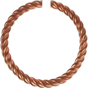Bracelet, Adjustable Open Design Handmade Solid Copper Twisted Bangle Pure Copper Tensor Ring Bracelet Health Jewelry Gift Women Men