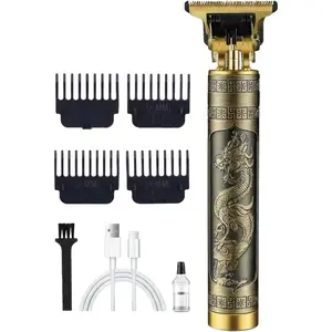 Hair Clippers for Men, Cordless Electric Hair Trimmer Rechargeable Beard Trimmer Shaver, Electric T Blade Trimmer Zero Gapped Edgers Hair Cutting Kit with Guide Combs(Dragon)