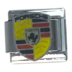 Porsche Emblem Silver Italian Charm