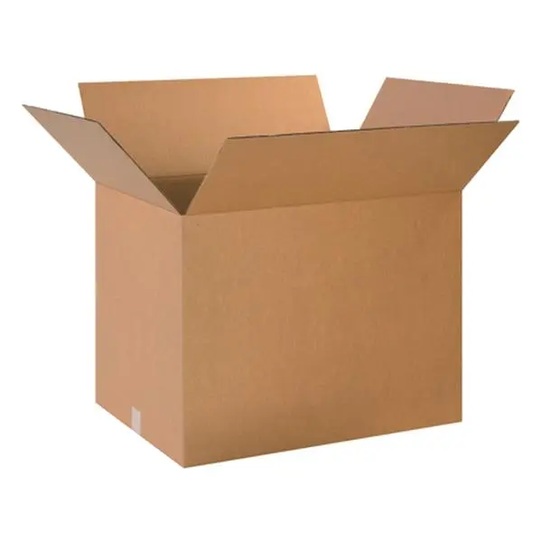 Box Partners HD241818 Heavy-Duty Boxes, 24 in. x 18 in. x 18 in., 275#/ECT-44 Single Wall Kraft Corrugated, 40% Stronger, Flat Bundle, Enhanced Stacking Strength, Greater Protection, Office Postal Shipping Use